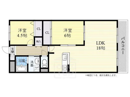 サンパレス【4階】の間取り