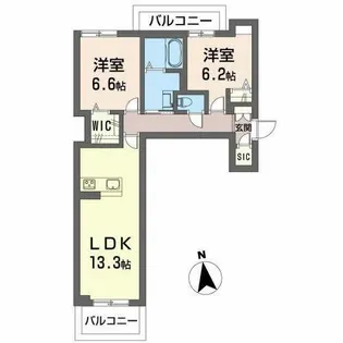 レジデンス蔵四季【0205号室】の間取り