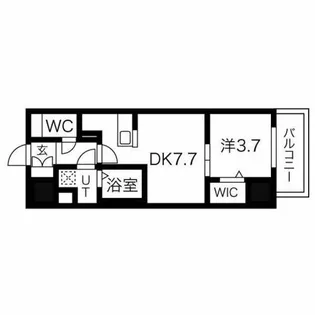 メイクス上前津Ⅳ【9階】の間取り