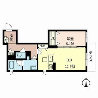 サンミッシェル【1階】の間取り