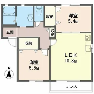 ハイツ英(はなぶさ)【0102号室】の間取り
