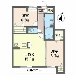 ディアコート【0202号室】の間取り