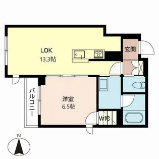 シャーメゾン祠西洞院二条【0203号室】の間取り