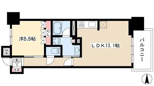 ザ・グランアルト栄【0306号室】の間取り