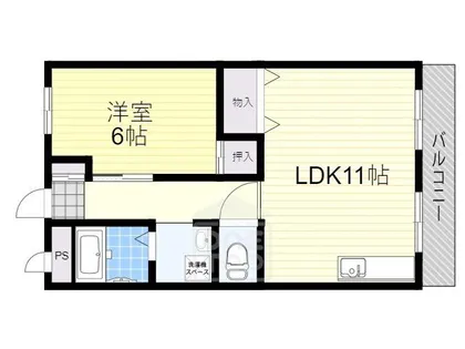 西田マンション【1階】の間取り