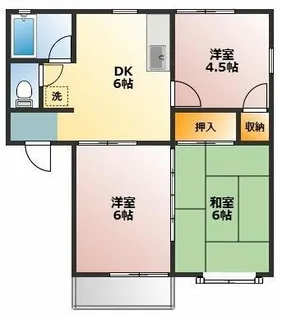 ヒルトップ本郷 B【2階】の間取り