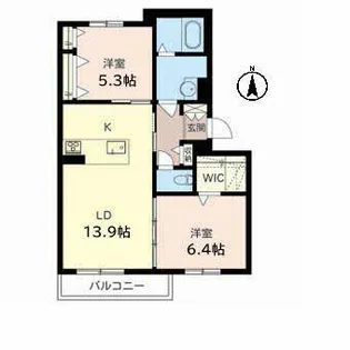 シャーメゾン高西【0302号室】の間取り