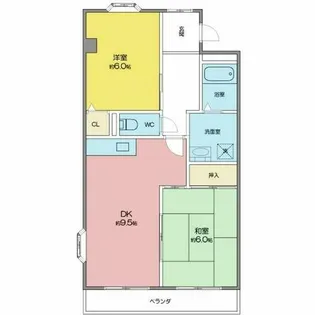 グランドールK【303号室】の間取り