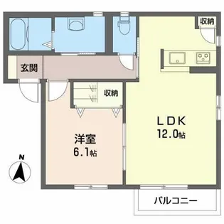 シャーメゾン北本町【0103号室】の間取り