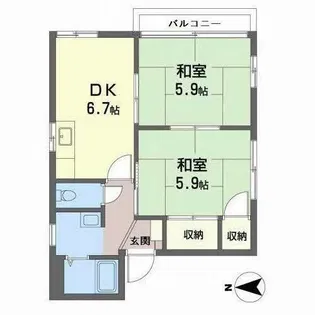 三樹ハウス【0202号室】の間取り