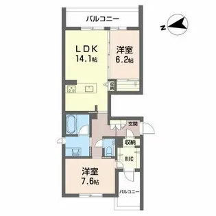 メゾン ド パーシモン【0301号室】の間取り
