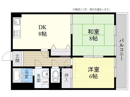 ハイツニシタニ【2階】の間取り