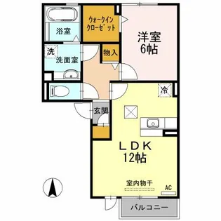 クレールシェノワ【2階】の間取り