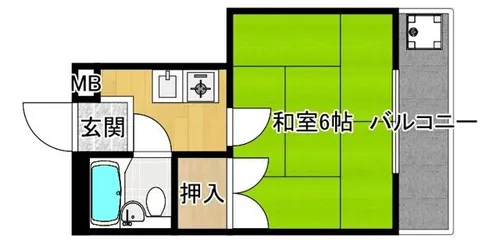 プレアール豊里Ⅱ【2階】の間取り