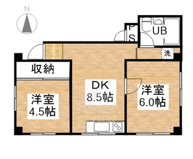 北園マンション【3階】の間取り