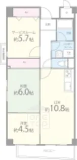 ルミエール南摂津【1階】の間取り