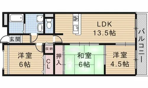 フロール南茨木【2階】の間取り