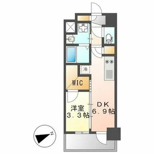 エステムコート名古屋新栄Ⅴラポール【3階】の間取り
