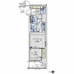 アクアプレイス京都二条城北【4階】の間取り