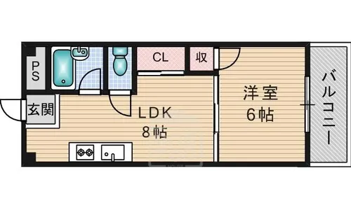 メゾーネ茨木【2階】の間取り
