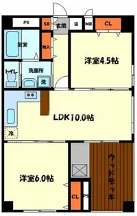 ワイズコート難波イースト【7階】の間取り