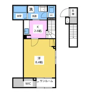 1Kの間取り画像