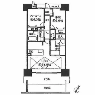アルファステイツ西明石Ⅲ【1階】の間取り