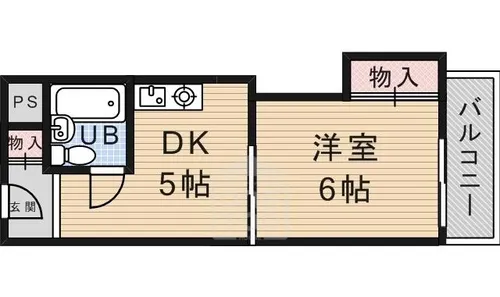 ヒューマンハイツ鳥飼【1階】の間取り