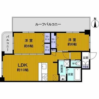 パレ朱雀門【408号室】の間取り