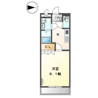 メルヴェール【1階】の間取り