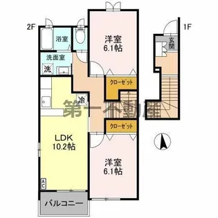 グラツィア A棟【2階】の間取り