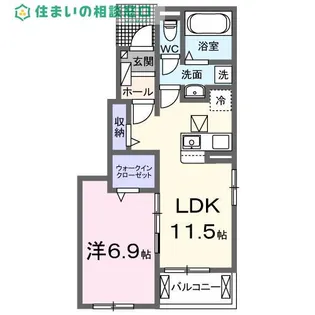 愛知県岡崎市真伝吉祥1丁目【アパート】の間取り