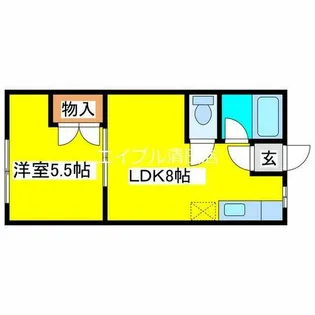 シティハイムハーモニーA【201号室】の間取り