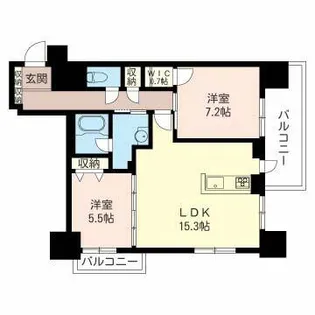 マストライフ南4条【4階】の間取り