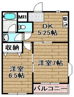 津之江パークハイツ【4階】の間取り