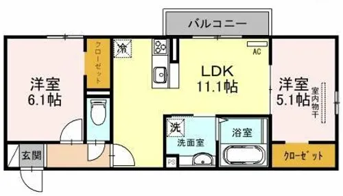 ラ・ヴェール杉尾台【2階】の間取り