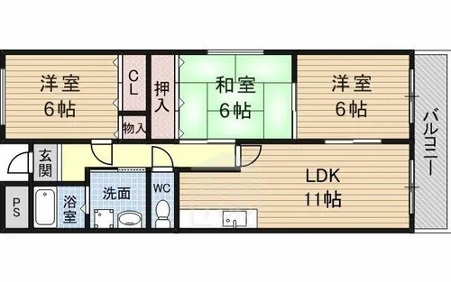 マーコート【3階】の間取り