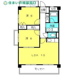 愛知県岡崎市広幡町【マンション】の間取り