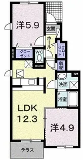 サンリットⅠ【1階】の間取り