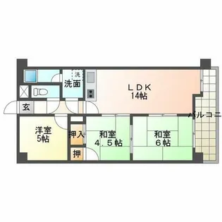 サングレイス西明石【5階】の間取り