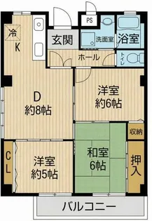 グランドール八光【106号室】の間取り
