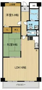 リアライズ高槻【402号室】の間取り