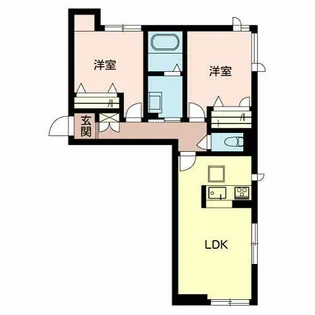 T maison 大将軍【0101号室】の間取り
