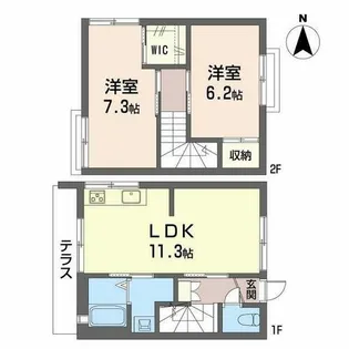 第三津田ハイツ【0101号室】の間取り