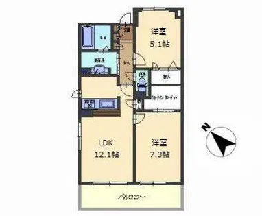 サニング・パレス【0406号室】の間取り