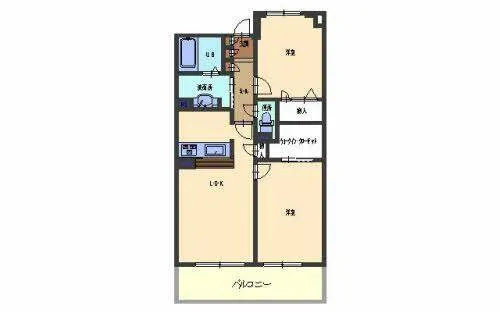 サニング・パレス【0206号室】の間取り