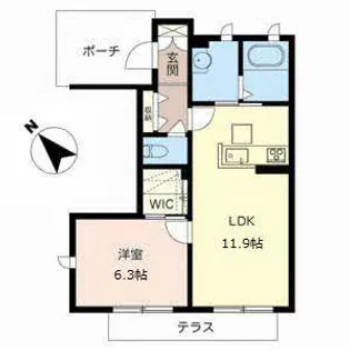 シャーメゾン シャンテ【0101号室】の間取り