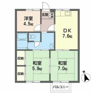セフィラSAINO A【A202号室】の間取り