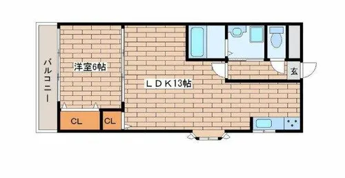 八尾南ピュア-ハイツ【4階】の間取り