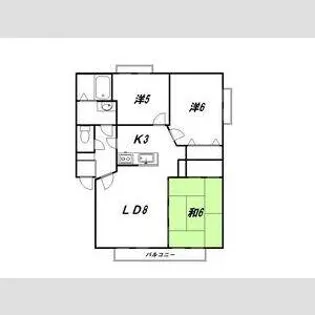 ジュネス太平【2階】の間取り